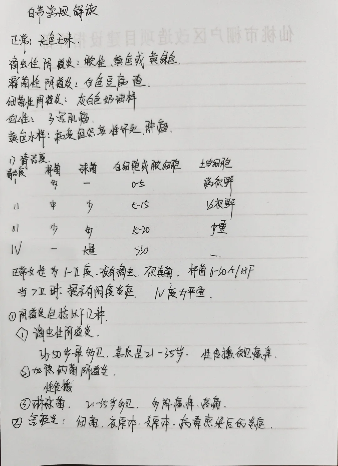 白带常规解读