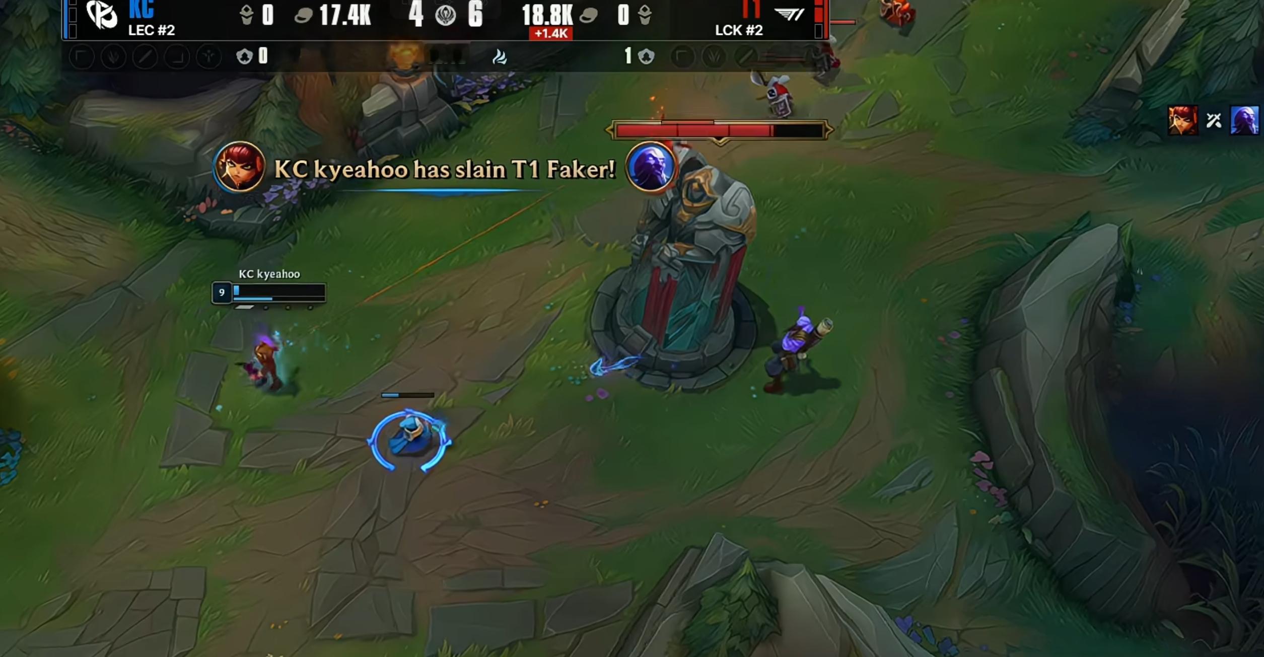 怎么中上全在被单杀！T1对战KC