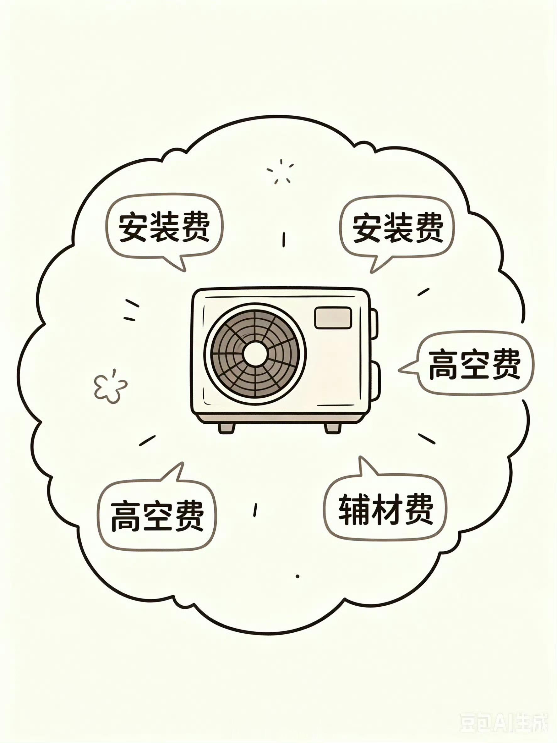 空调隐形支出有多可怕别以为买完空调就完事，后续隐形开销真的藏不住。电费就不用多说