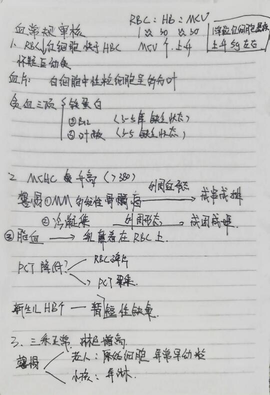 血常规审核小提示