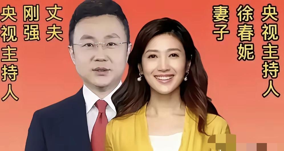 九组央视主持人红底结婚照一出来，瞬间打破大家固有的印象！
镜头上的他们端庄严肃、