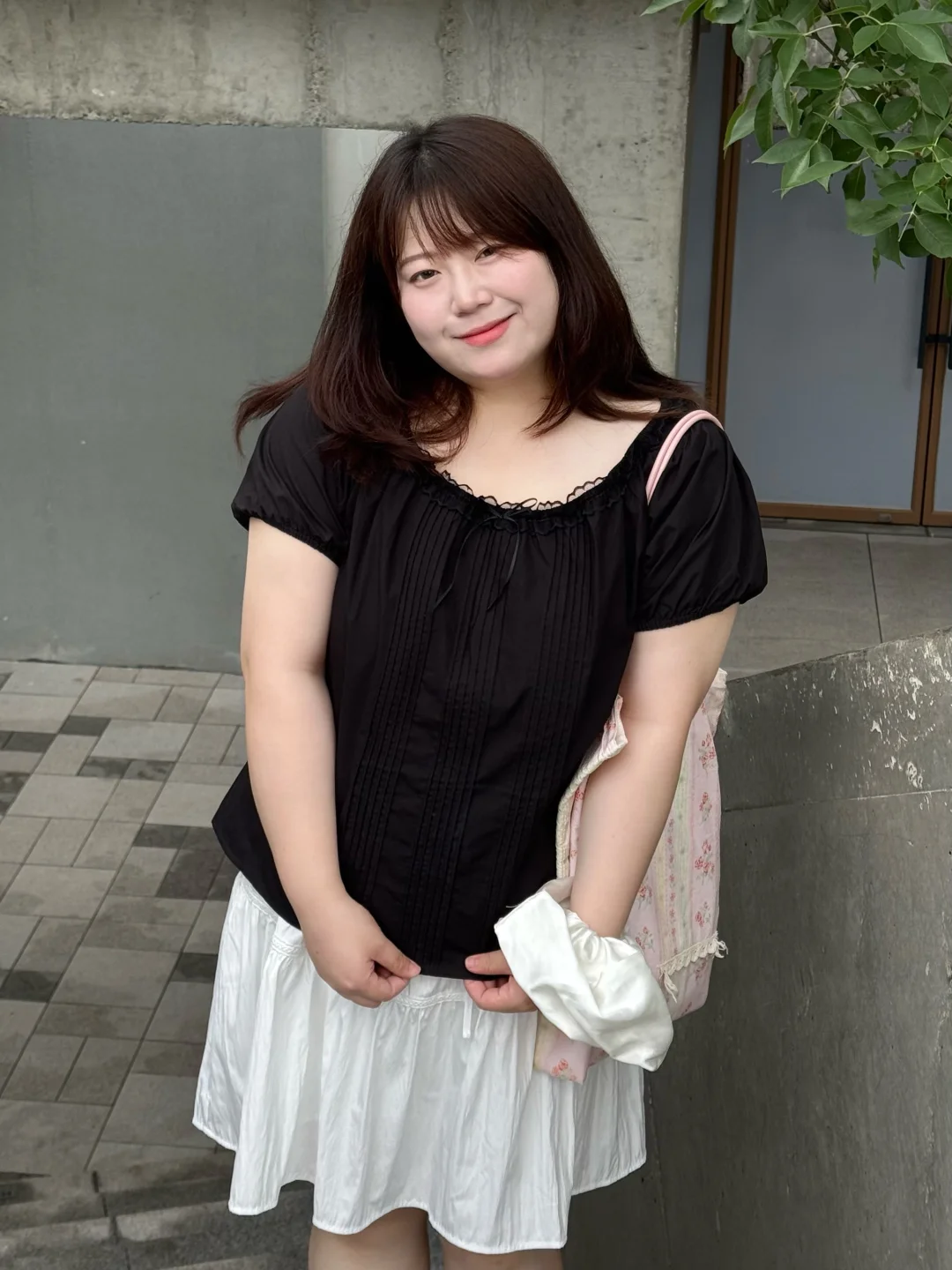 160斤胖女孩穿搭分享、好韩好温柔！
