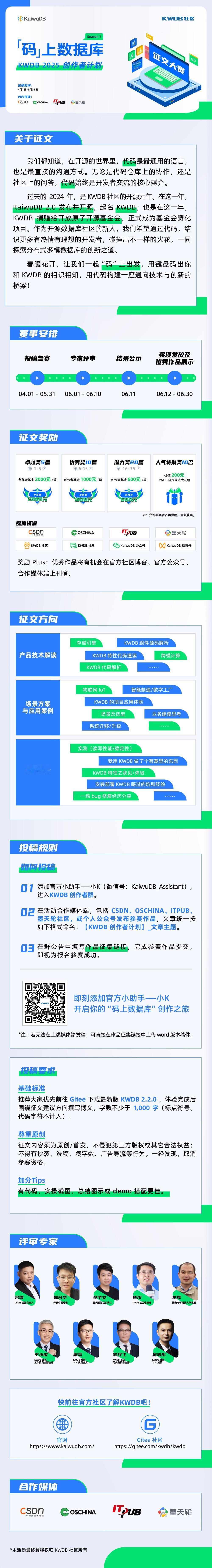 🔥技术大佬看过来！KWDB 开源数据库社区首届征文活动火热进行中🚀

还在愁
