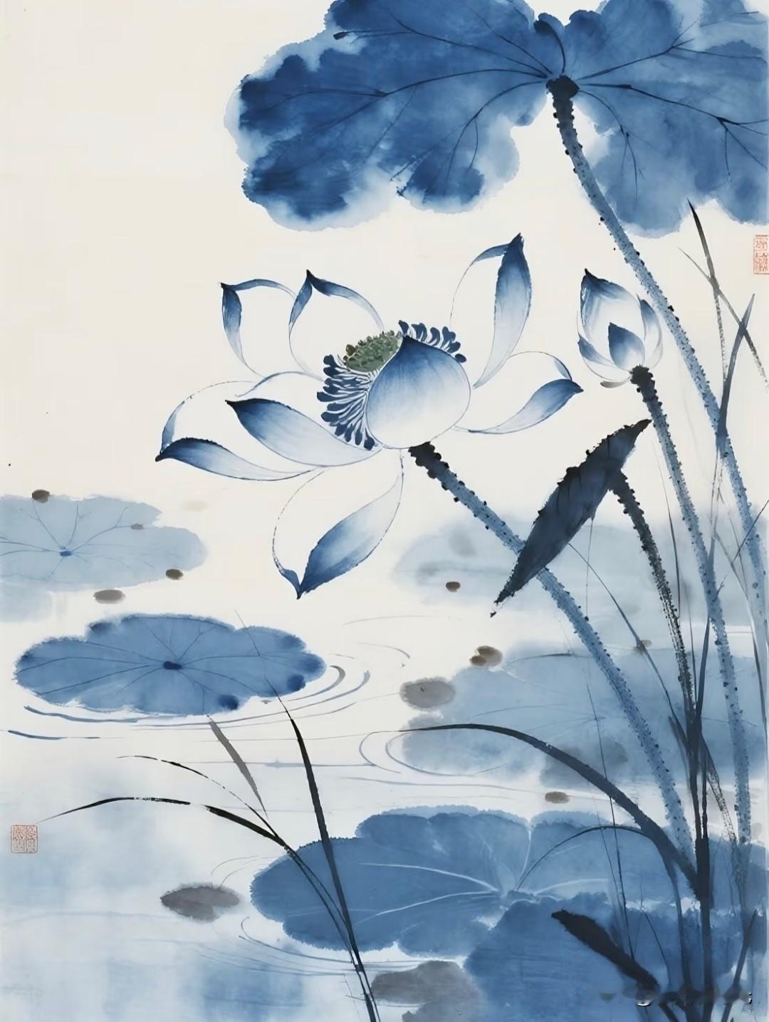 青荷映水，岁月清宁
华韵兰香国画素材分享
荷荷生香 清韵荷塘