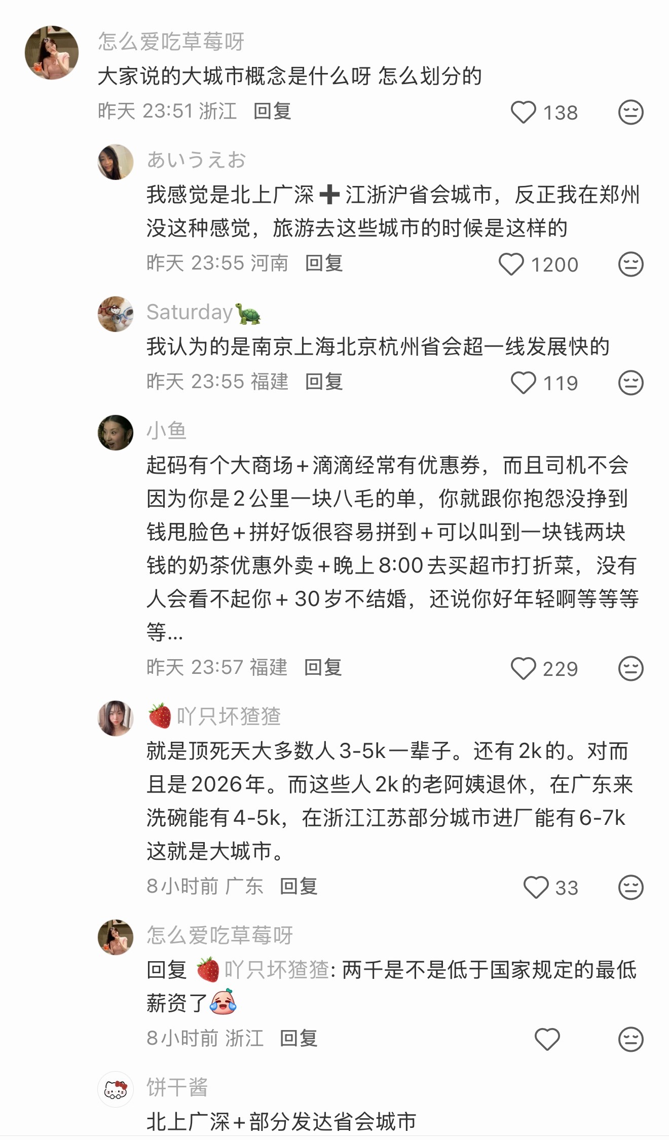 看到有人在讨论大城市怎么划分？我个人觉得（不一定对）首先医疗很厉害，有大医院厉害