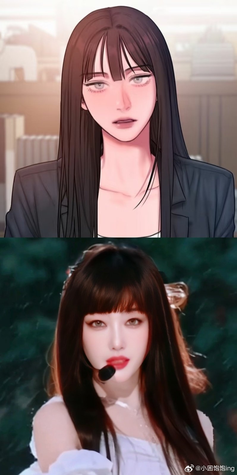 蒋梦婕真人版江尤娜次元壁破裂，好像看到了现实版尤娜，这也太像了吧，尤其是蒋梦婕的