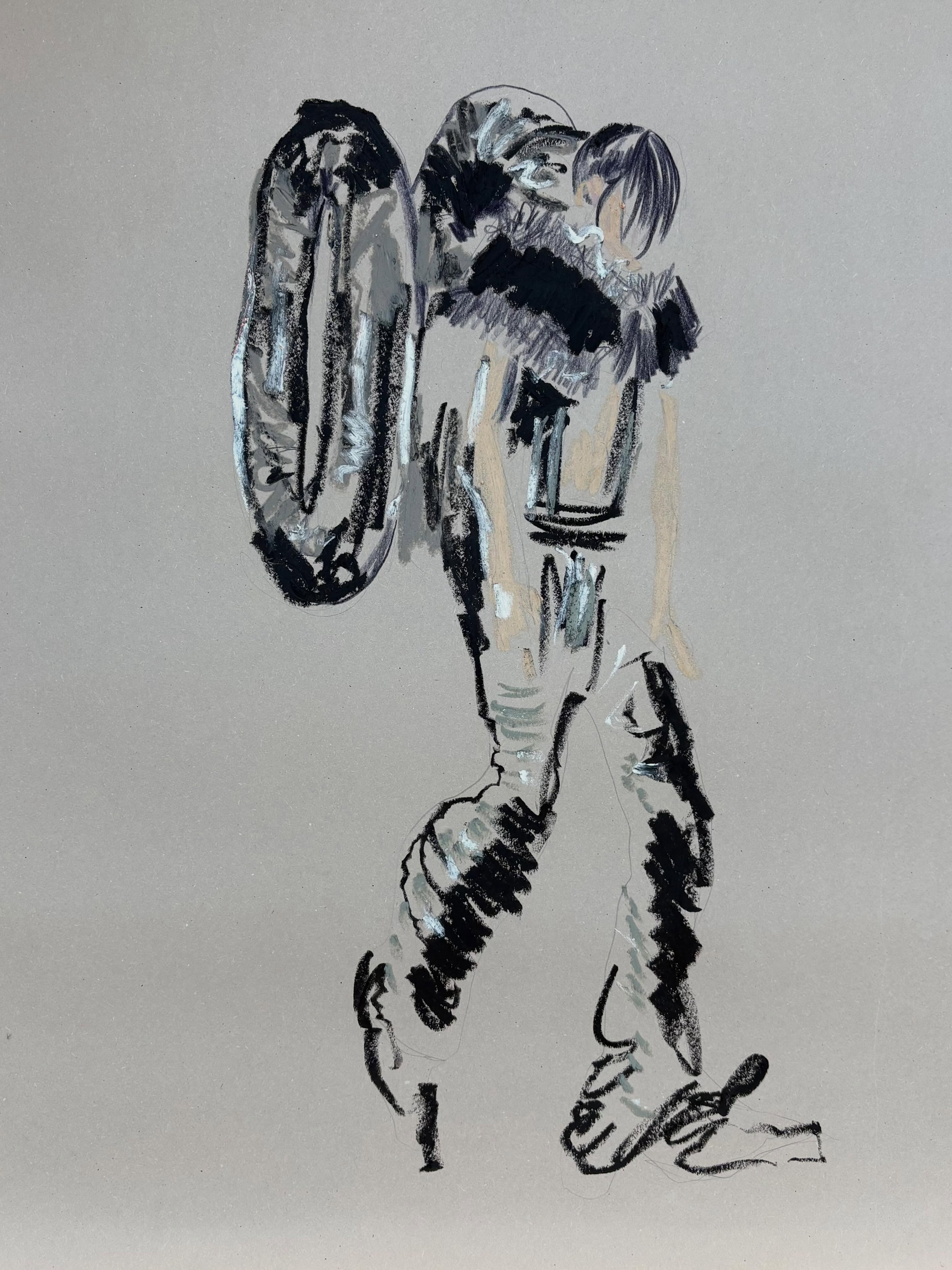 2026中央圣马丁毕业秀作品的时装插画 