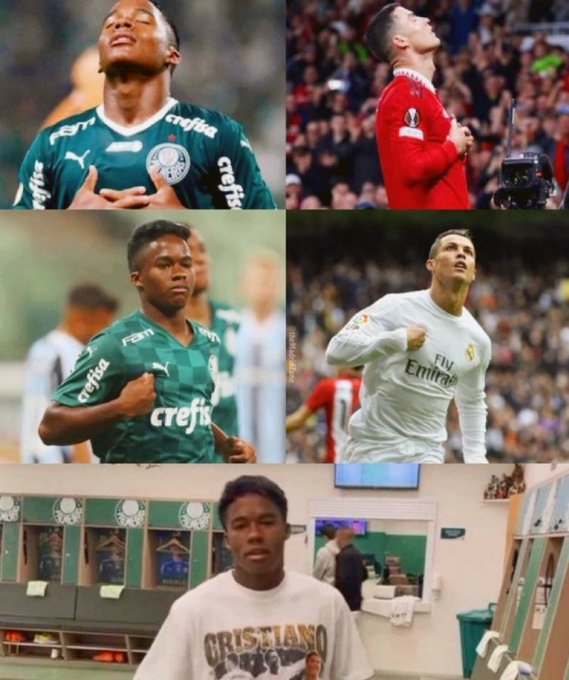 恩德里克：“我在足球界的偶像是C罗。”皇马