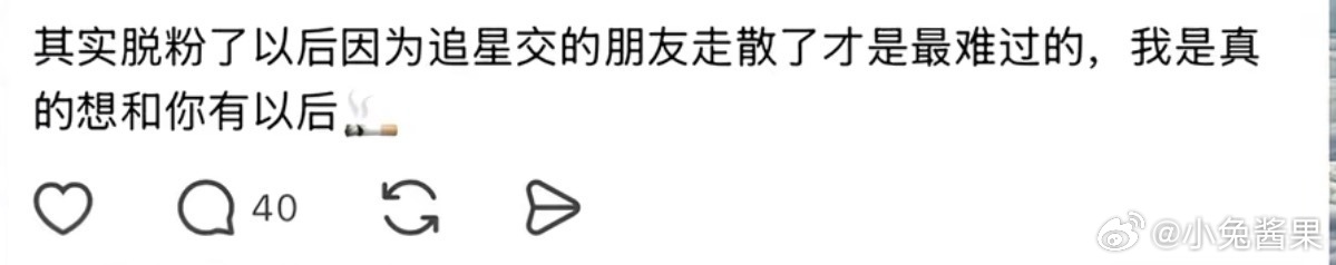 但追星其实自己一个人追也很快乐。一个人追比和一群人一起追有意思多了，也能更好地从