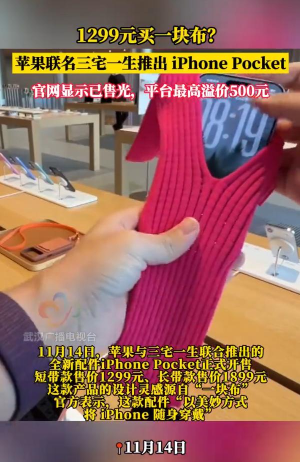 什么样的针织包开售半个小时就被抢光？

这么快被抢没的是苹果的针织手机包。

更