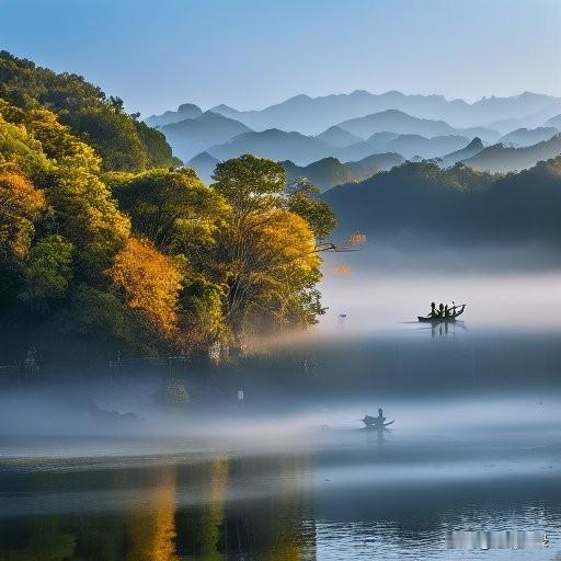 “头枕青山云做被，身在江中两岸飞”，这意境简直绝了！想象一下，头枕着青山，云当被