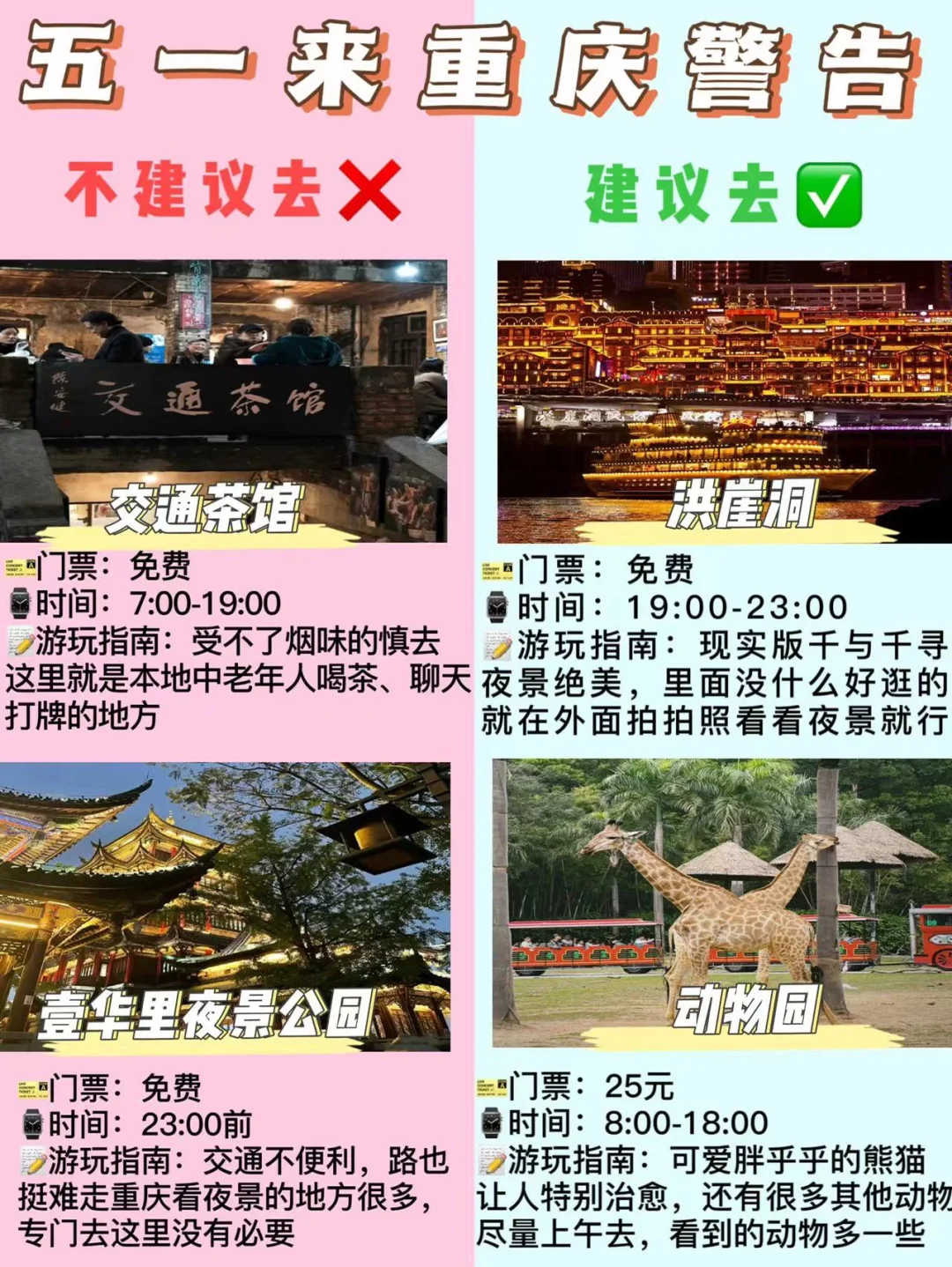 五一来重庆看这篇攻略✅本地人在线劝告