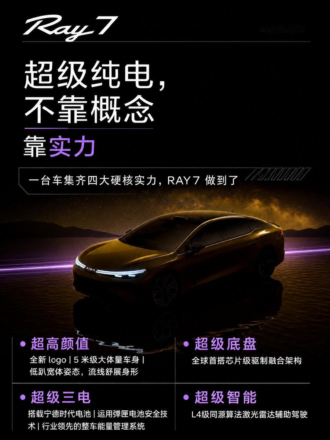 埃安第十年埃安发布全新车系Ray年轻人热爱的超级纯电Ray7 新能源卷到深水区，