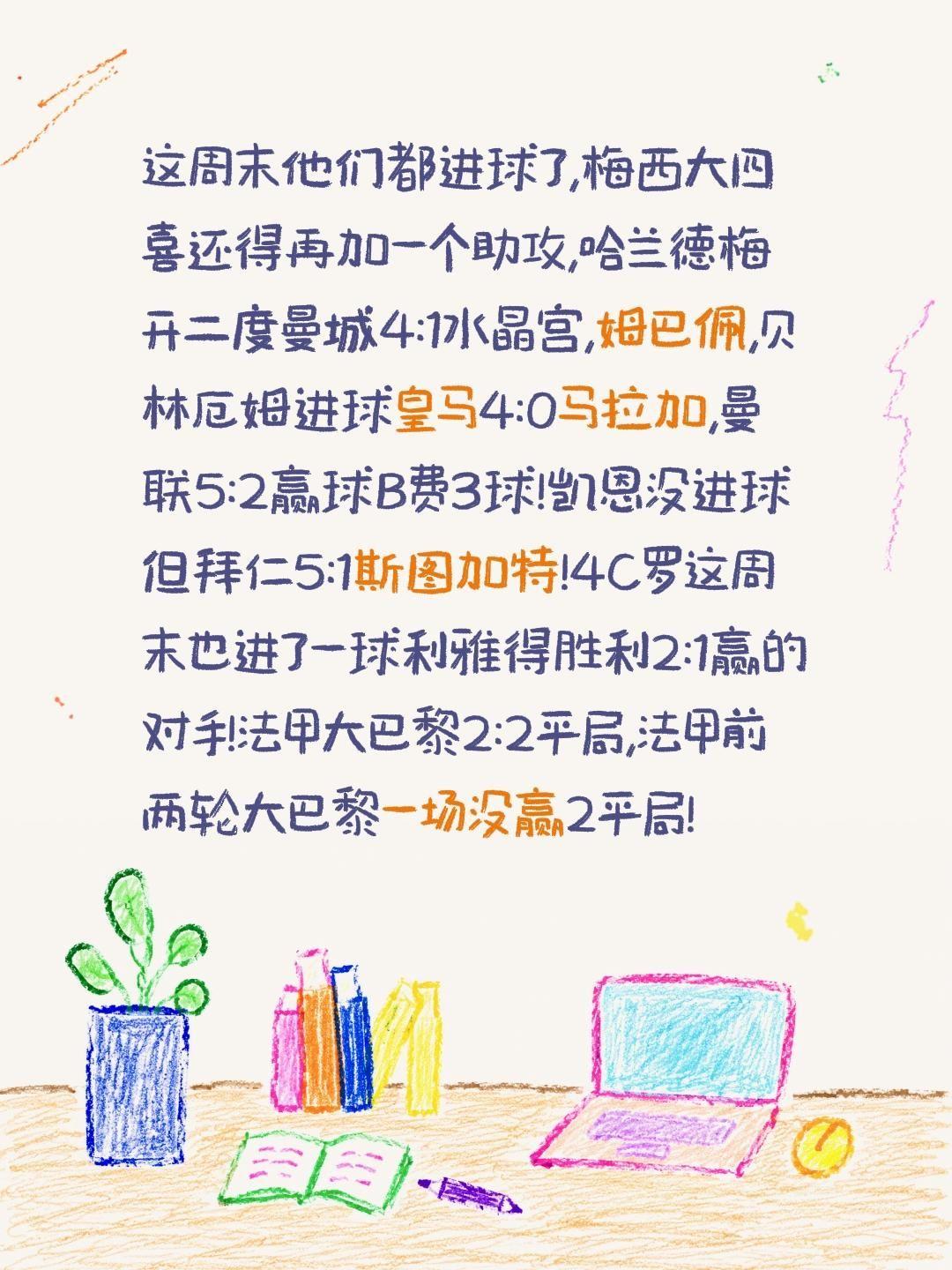 这周末他们都进球了,梅西大四喜还得再加一个助攻,哈兰德梅开二度曼城4:1水晶宫,