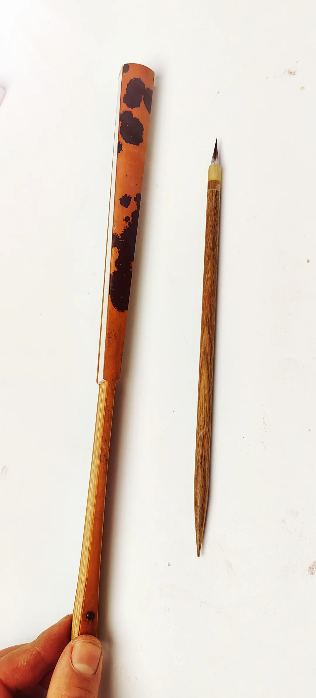 老师买了我一把扇子，送一只勾线笔