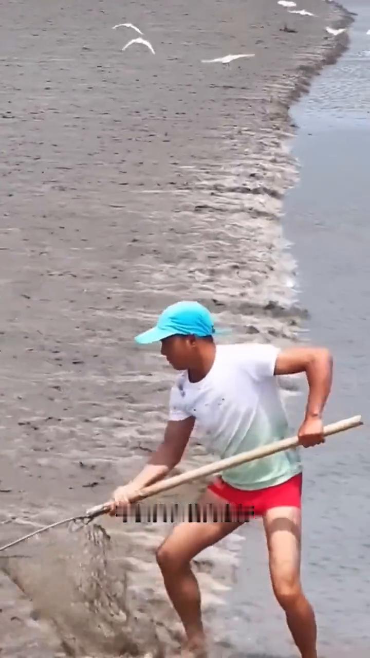 赶海抓头鱼。
朋友们，在我们当地当大海涨潮的时候总会有很多的人来抓头鱼，不仅代表