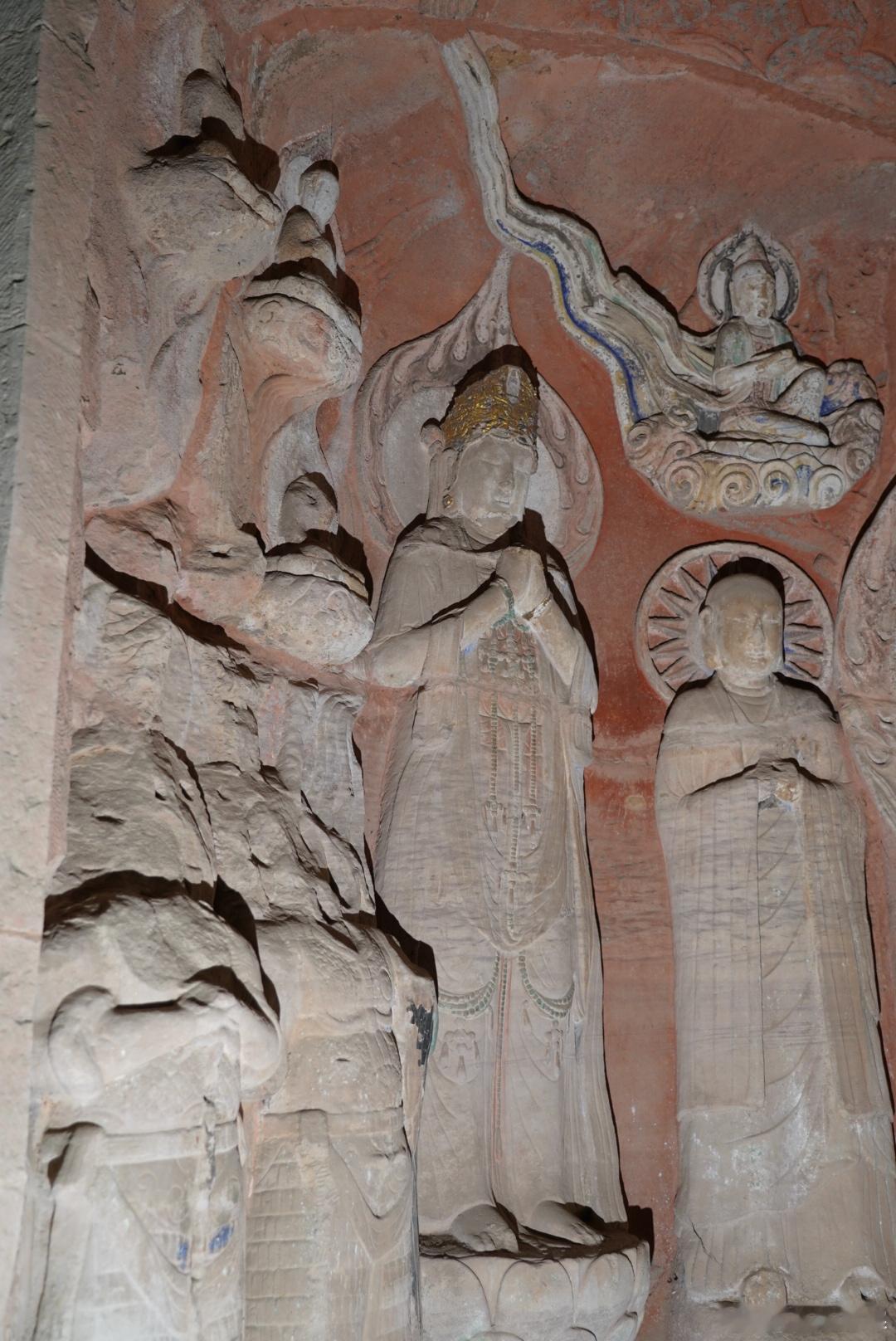 岽游记  重庆大足北山摩崖造像图一-图四，释迦说法龛图七-图八，三世佛龛 