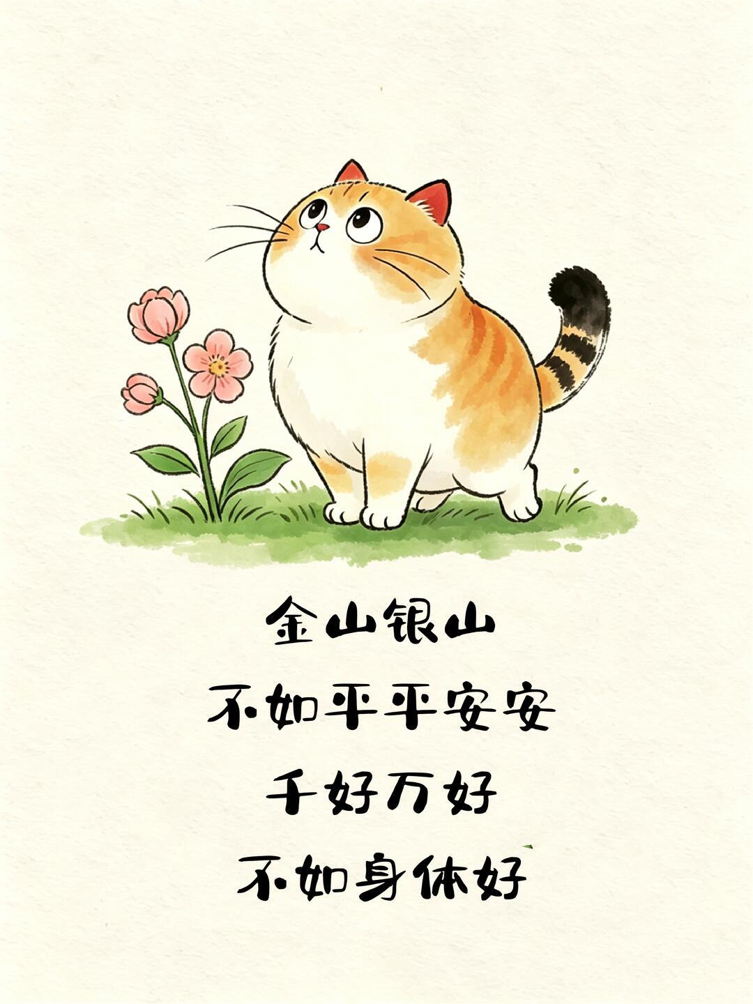 1. 身体健康，无病无灾，是一切的底气。
2. 内心安稳，情绪平和，不内耗、不纠