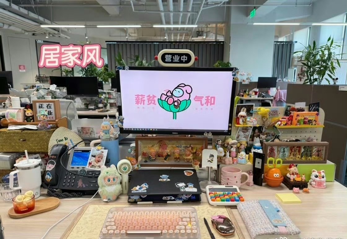 都说看电脑桌面，能猜出来打工人的状态，桌面打理得很用心，一看就是打算长期干。一看