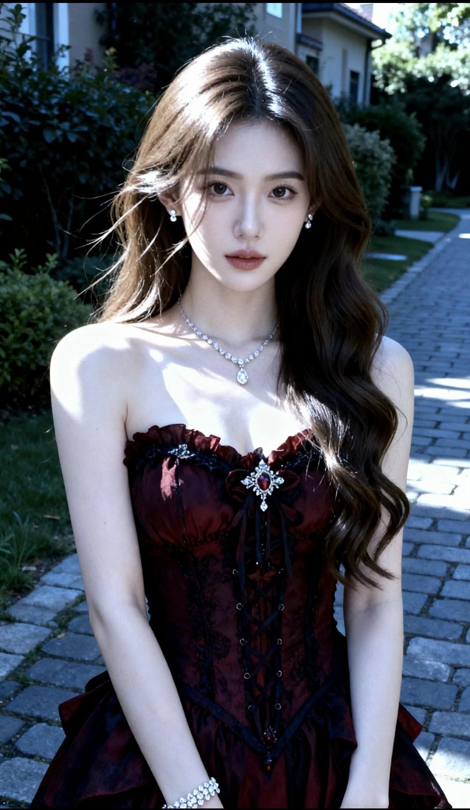 红裙西子立悠径，风华绝色画中行。晒图笔记大赛 中式古典美女中，你最喜欢哪一个