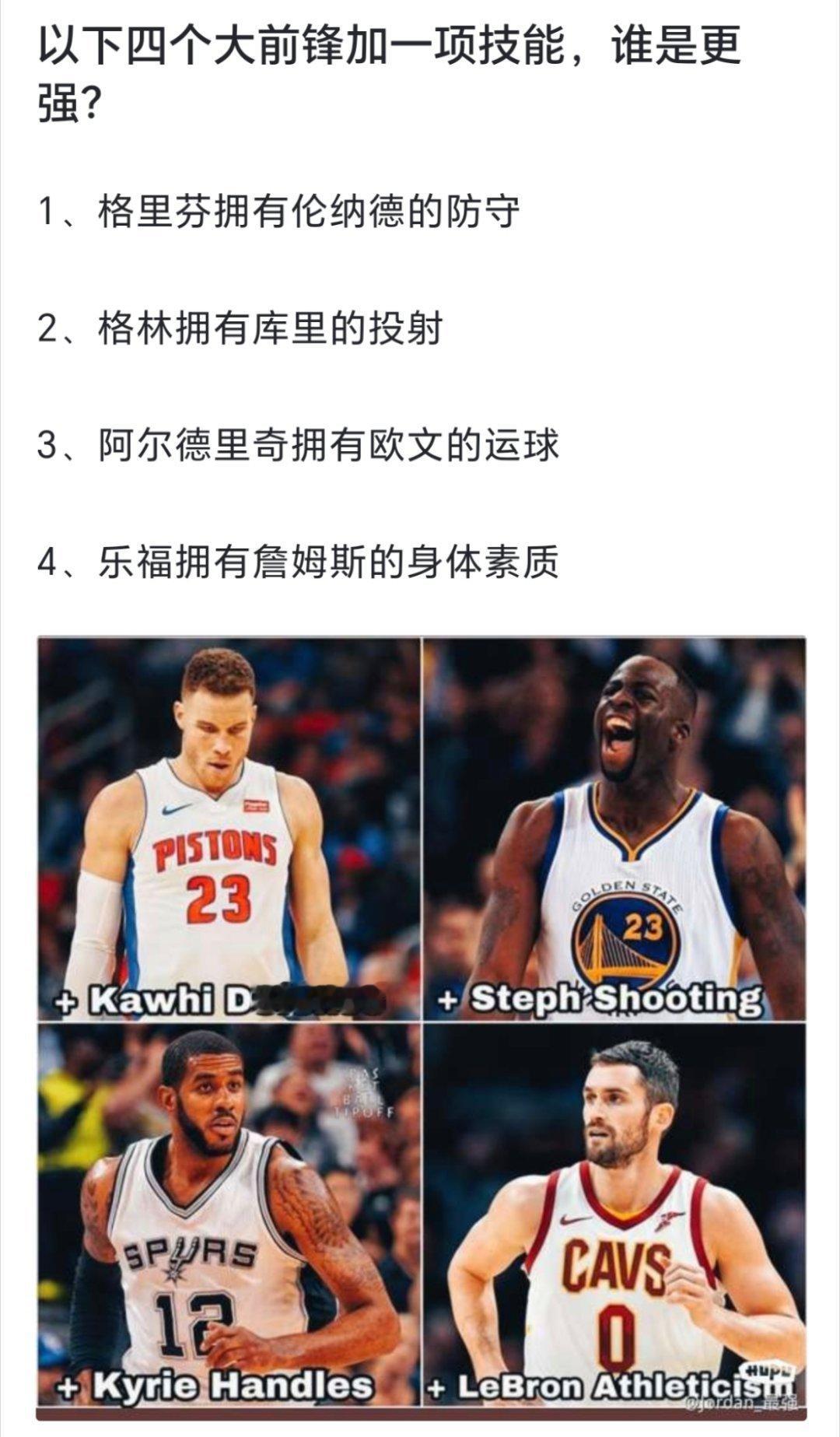 以下四个大前锋加一项技能，谁最强？[doge][doge][doge]#nba#