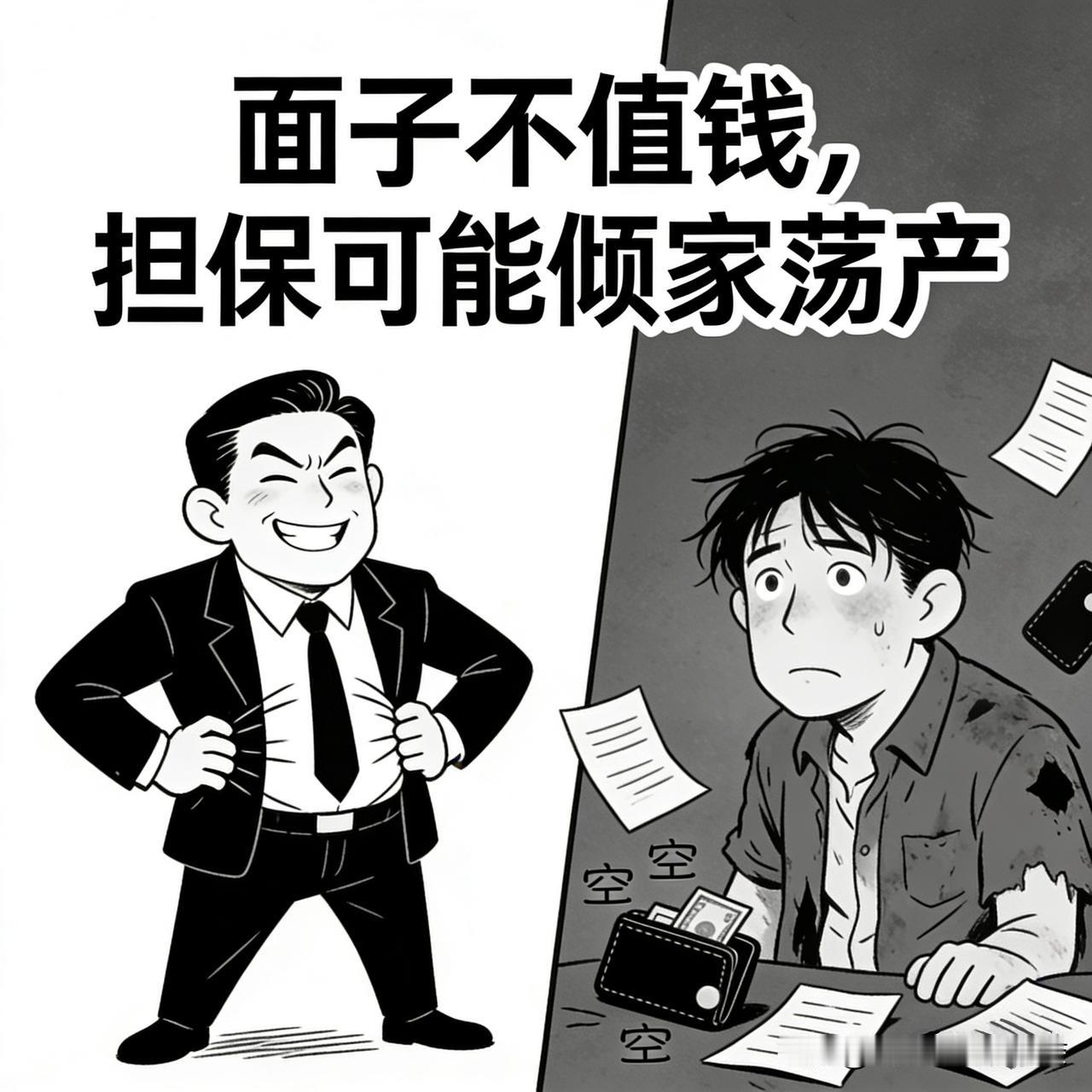 你会为面子给关系一般的人担保吗?面子不值钱，担保可能倾家荡产！