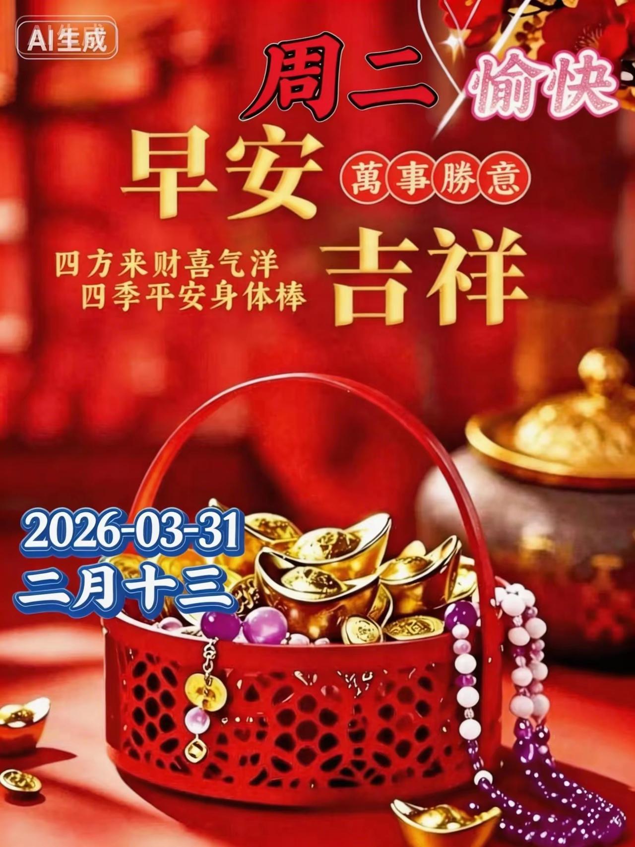 清早起来神清气爽，人也精神得很！
新的一天，愿你身子硬朗没麻达，干啥都顺顺利利，