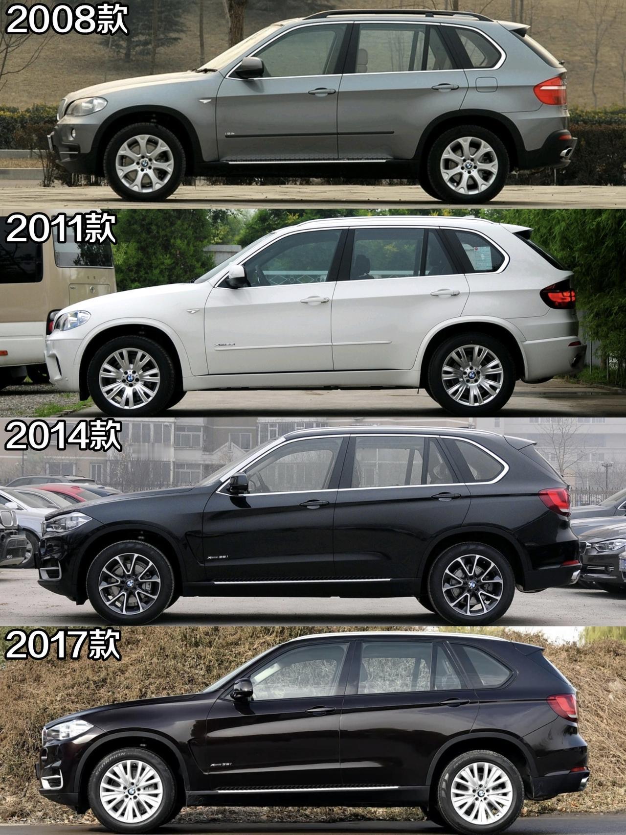 2008款——2027款宝马X5侧面设计进化史dou是好车 宝马