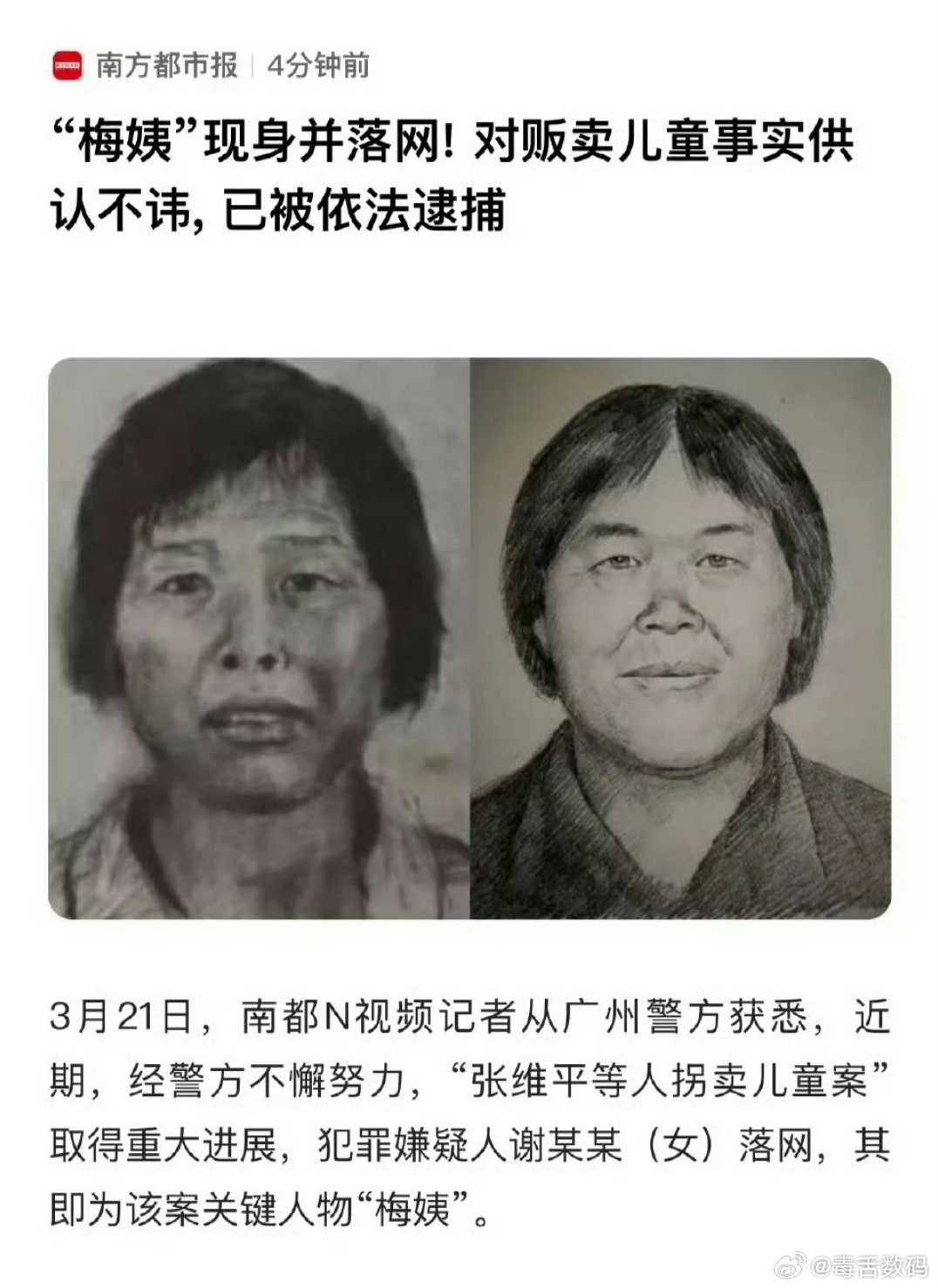 梅姨被逮捕大快人心！这个“梅姨”终于被逮捕了，叫谢某某