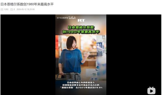5月12日爆锤！日本消费连跌4个月！恩格尔系数飙至28.8%，创下46年新高
 