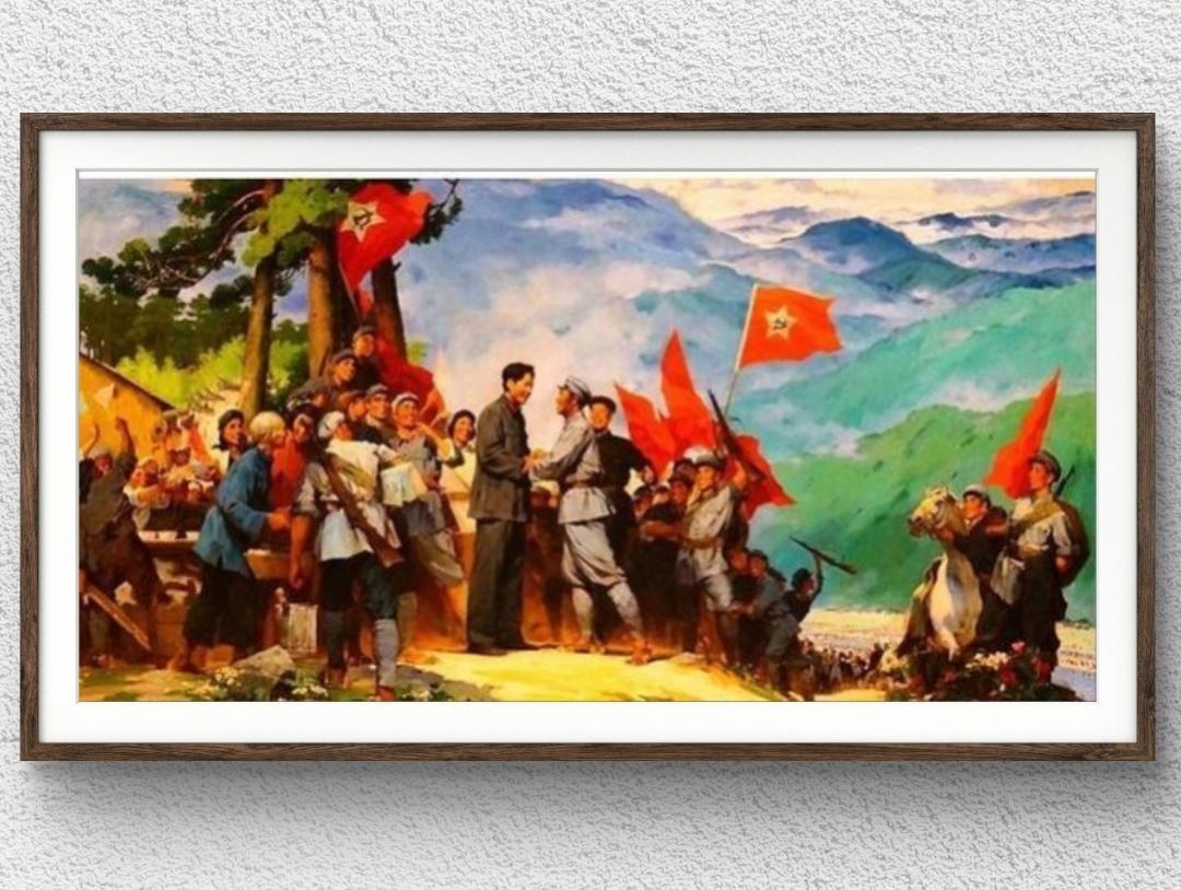 油画：《井冈山会师》
何德孔  1980年  作