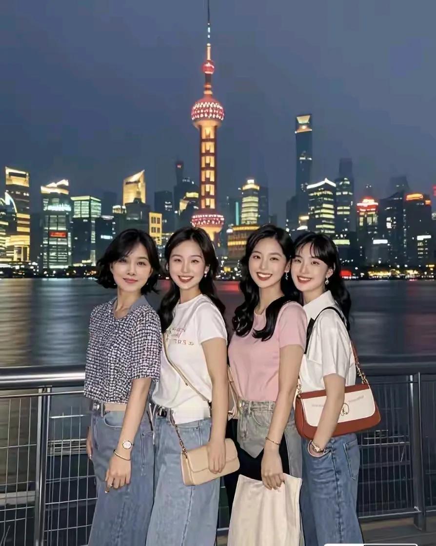 大家猜一猜，这张照片是什么年代拍的，地点在哪里。
（提示：主要参考物为江对面的建