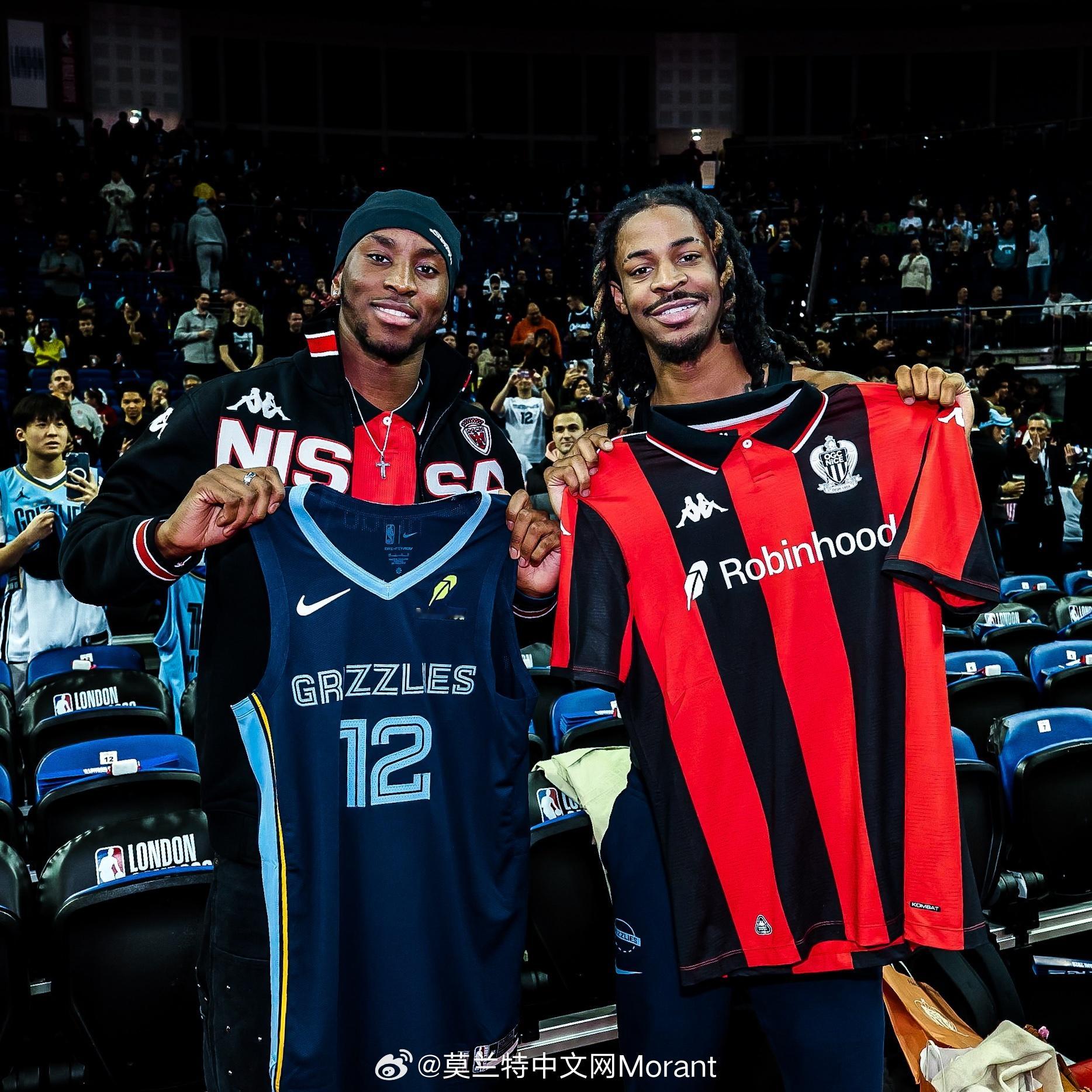 Moïse Bombito x Ja Morant. 📸❤ 莫伊兹-邦比托 X