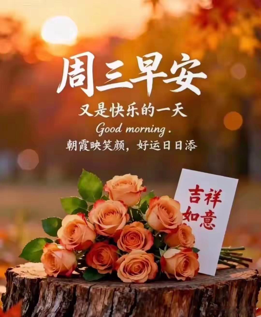 早安！生活一半是忙碌，一半是微笑以对。带着热爱出发，你的每一步都有意义。新的一天