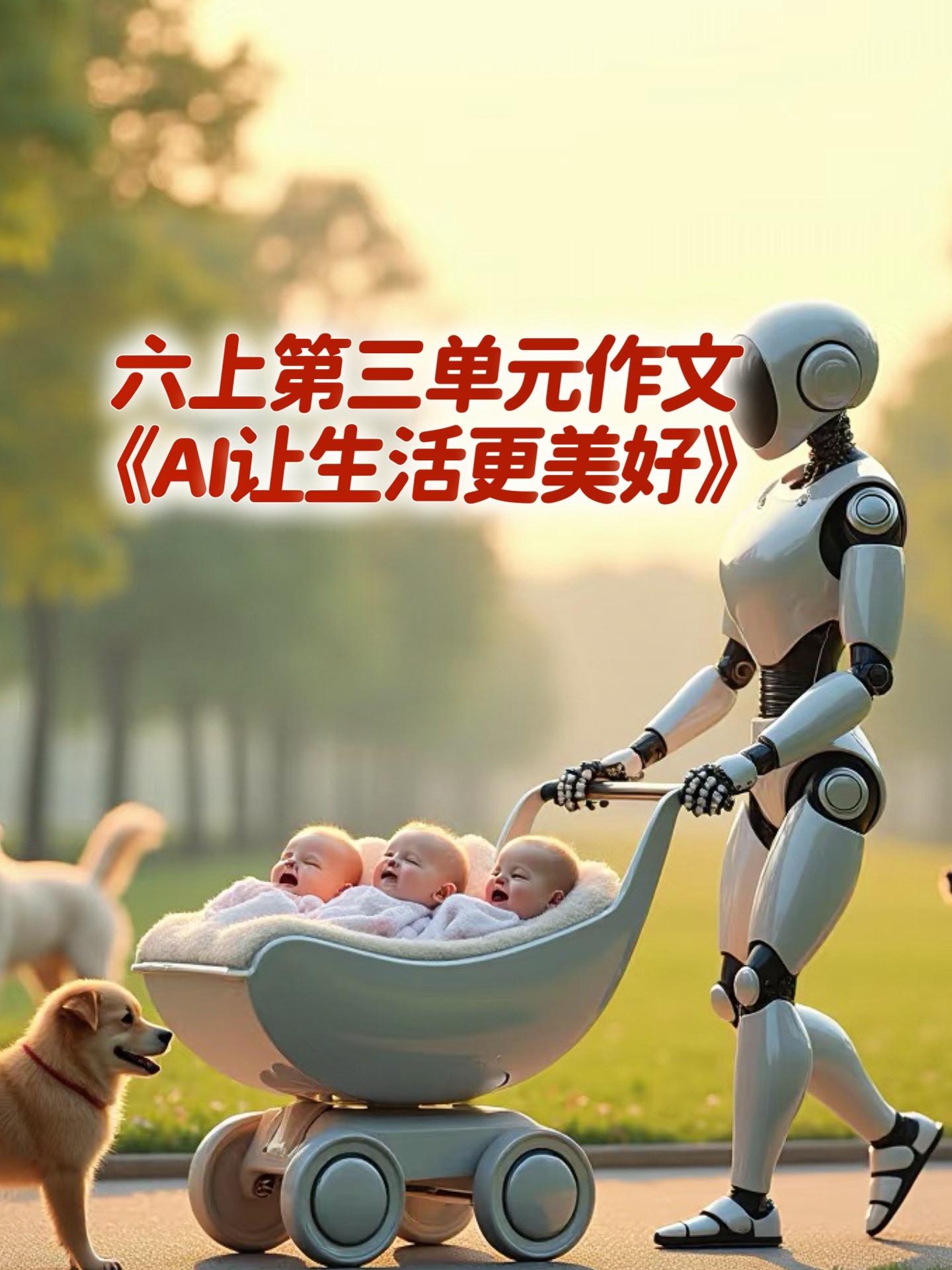 《AI让生活更美好》 同步优秀范文。家长必读，小学六年级上册第三单元习...