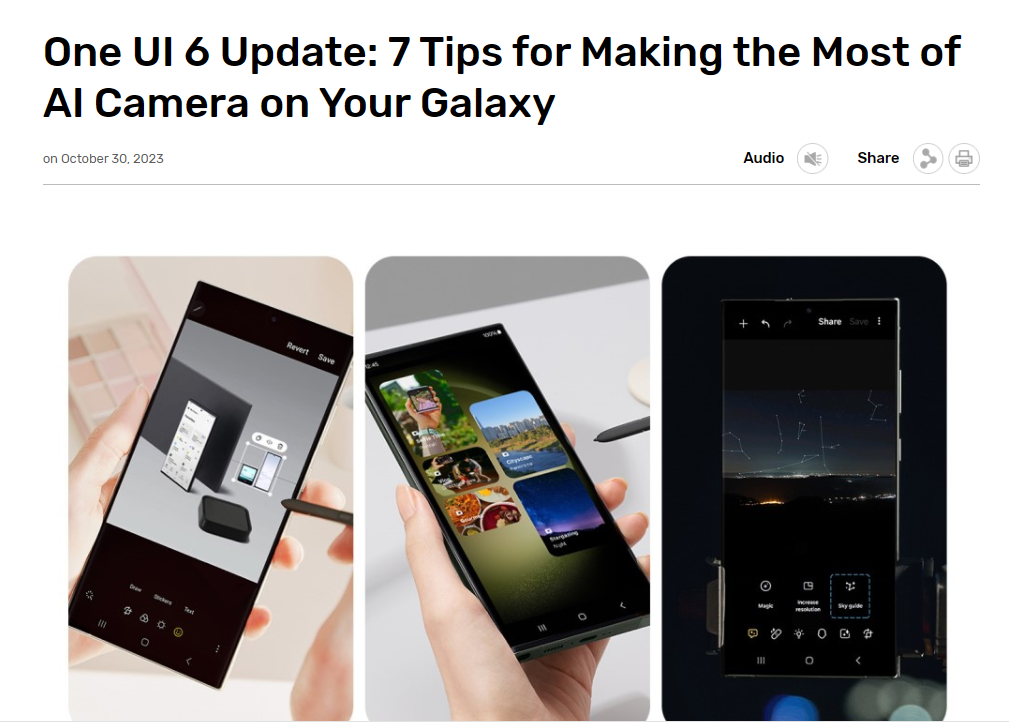 本周早些时候，三星在一份官方新闻稿中确认了 One UI 6×Android 1