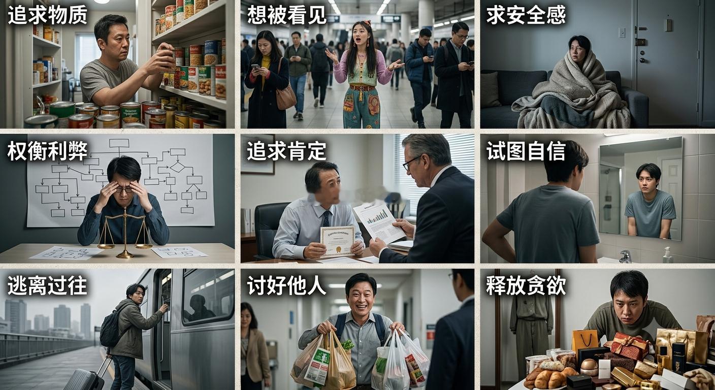 挨过饿的，一辈子都在追求物质。被忽视的，一辈子都在想被看见。被冷落的，一辈子都在