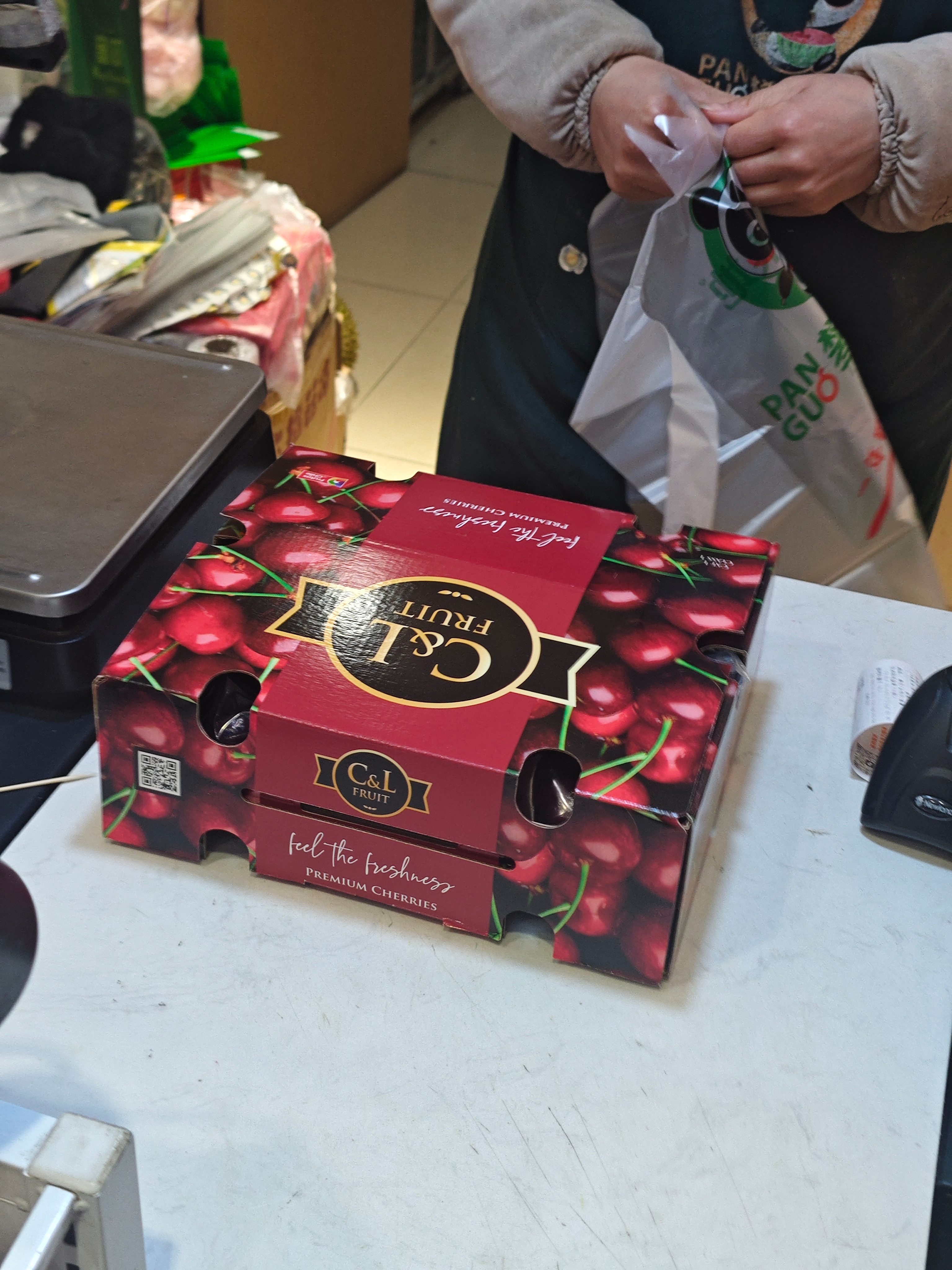 198买了一箱5斤双JJ的车厘子，味道还不错