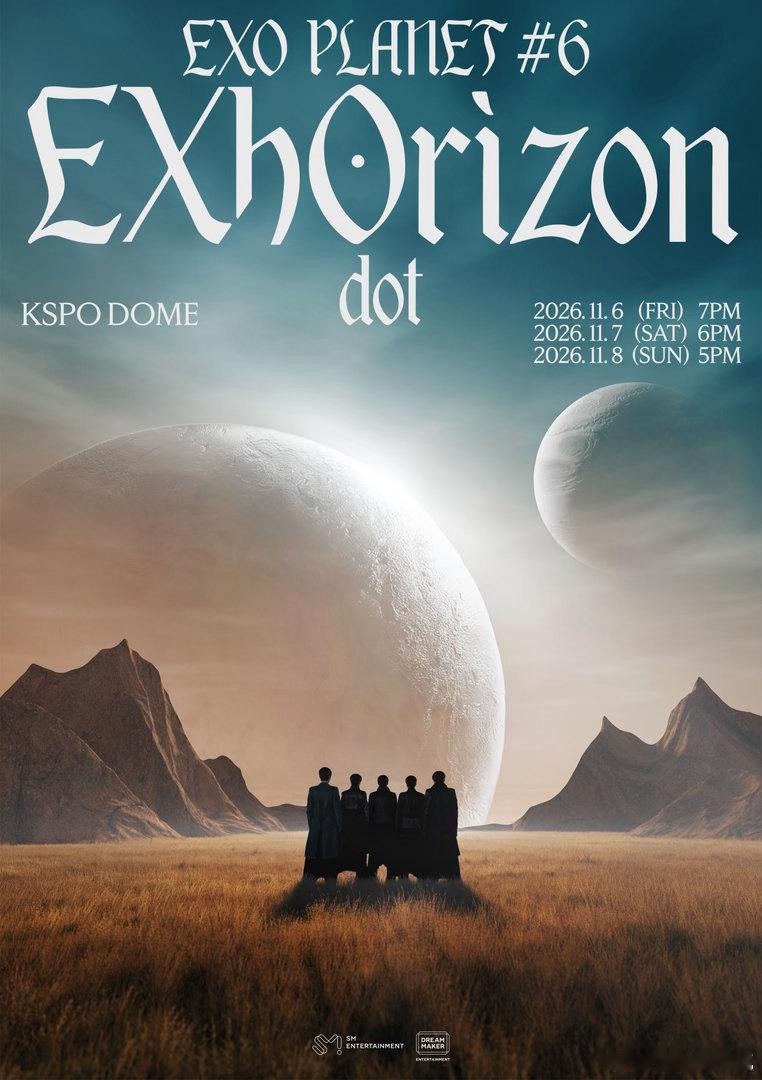 EXO六巡安可EXO六巡安可演唱会官宣，kspo连开三场📅 2026.11.0