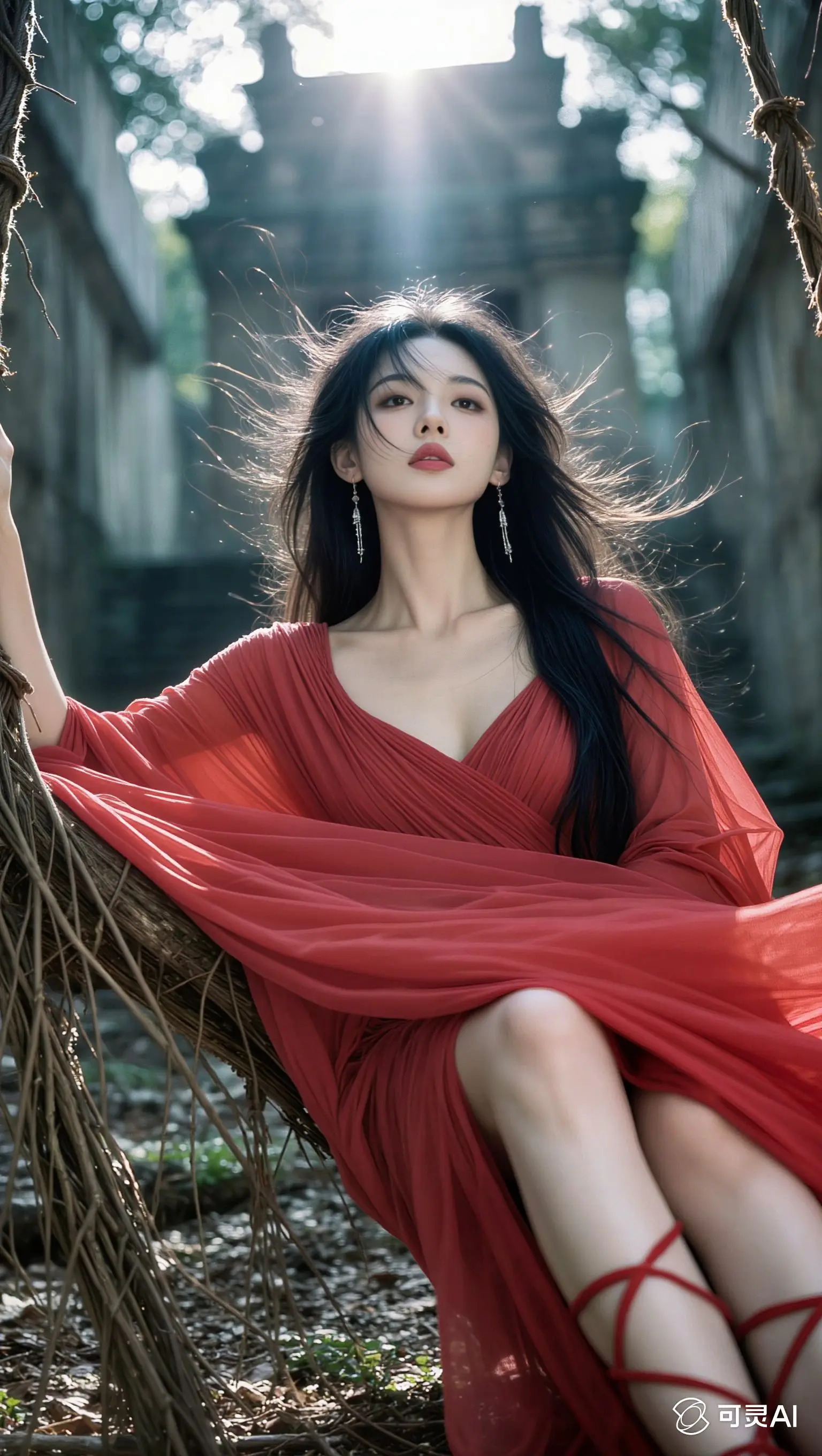 红衣汉服杀 破碎感古风妆造 林间红裙写真 古风写真的绝美宿命感 古风心动瞬间