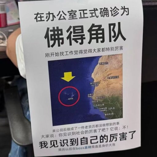 正式被确诊为办公室佛得角就像世界杯里低调却坚韧的佛得角，没有耀眼身价，却能顽强守