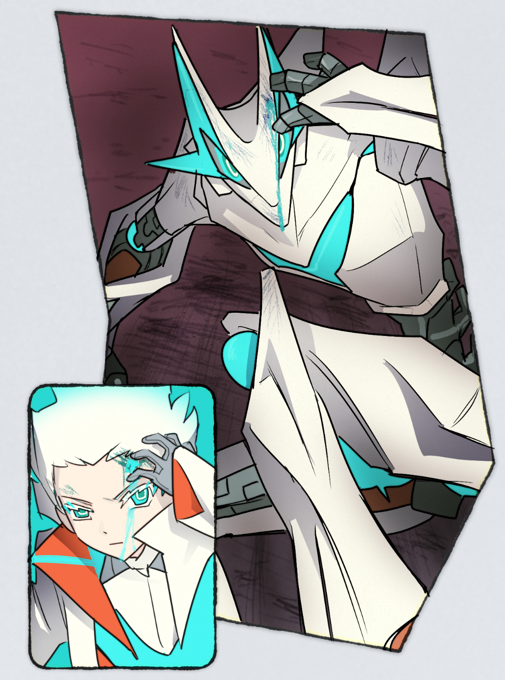 好像每次画战损都是额头先承伤， 