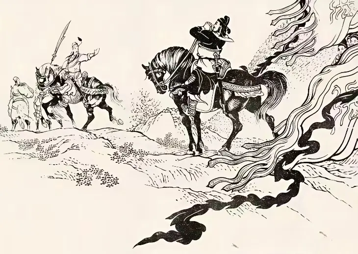 关羽张飞话别。“你就在此地，不要乱动，我找到大哥后就回来。”关公临走之...