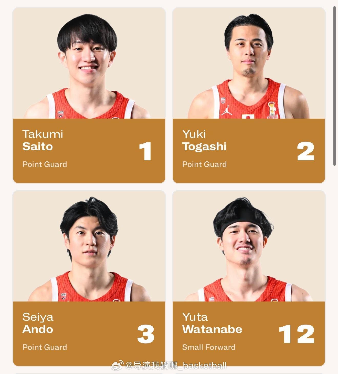 日本男篮也公布了12人名单：霍金斯不在列，归化球员他们选择了alex.kirk 
