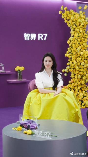 刘亦菲副驾少个我 刘亦菲邀我上副驾，这梦必须实现！智界R7续航无忧，已经迫不及待