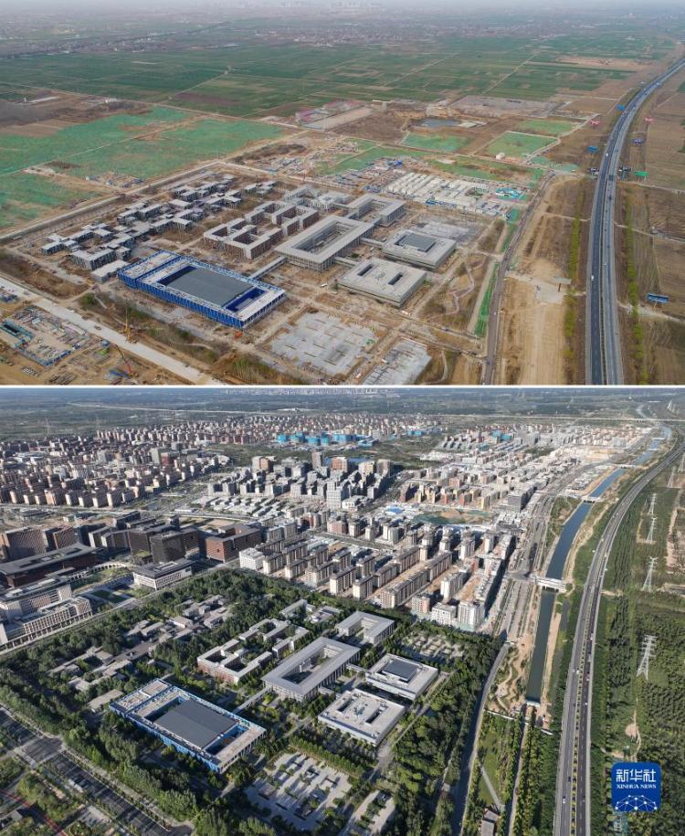 【近镜头/与雄安新区一起成长！】

五年前，这里还是一片旷野；如今，智能路灯会“