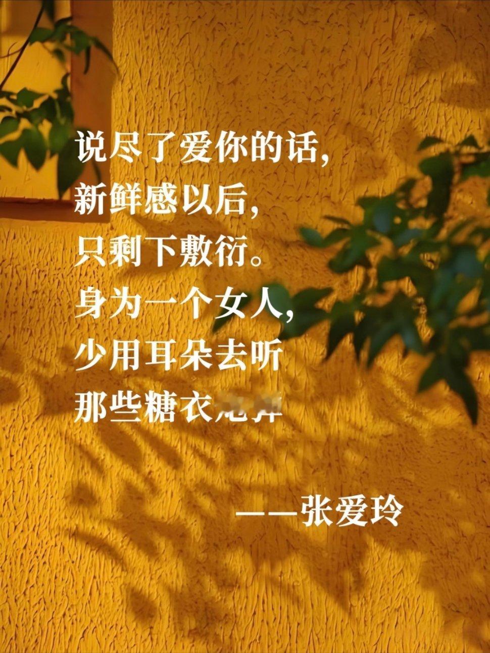 张爱玲清醒语录✨寥寥数语告别恋爱脑任何一个男人，接近你和你聊天，不是为了哄你开心