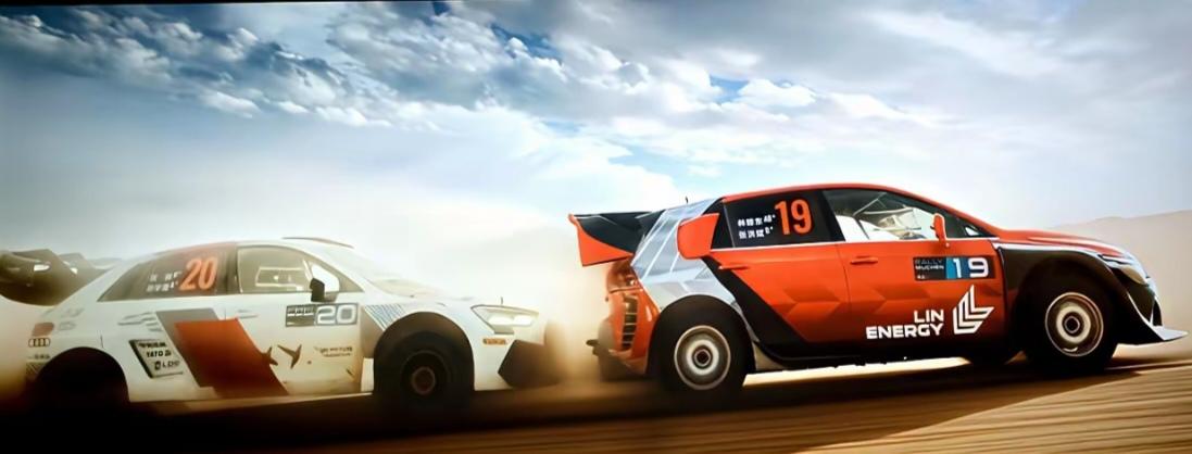 《飞驰人生3》最经典最热血的一张图，林臻东用尾流把张驰送上冠军，证明我可以是冠军