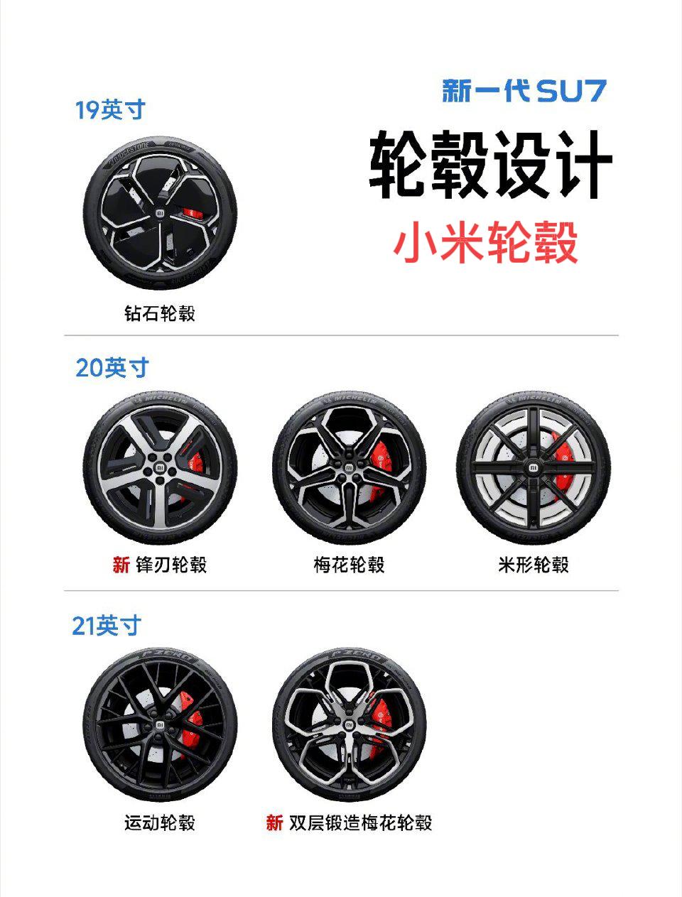 小米轮毂和大众轮毂谁的好看？
小米汽车这次的2006款新yu7的轮毂新设计了多种