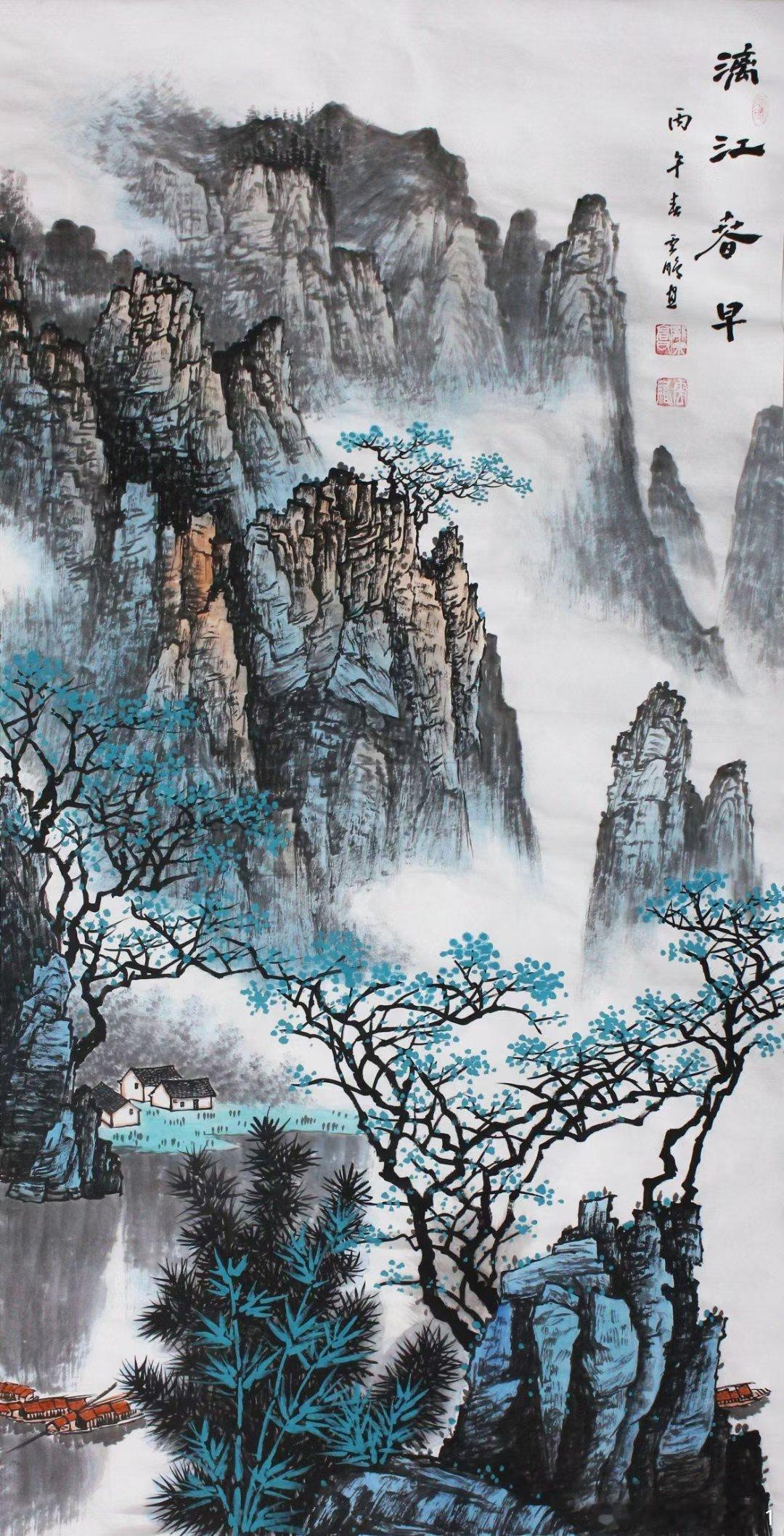 【好友新作】1书画家书画评论家张俊东，2画家高云鹏，3书画家崔学坤（中国葡萄王）